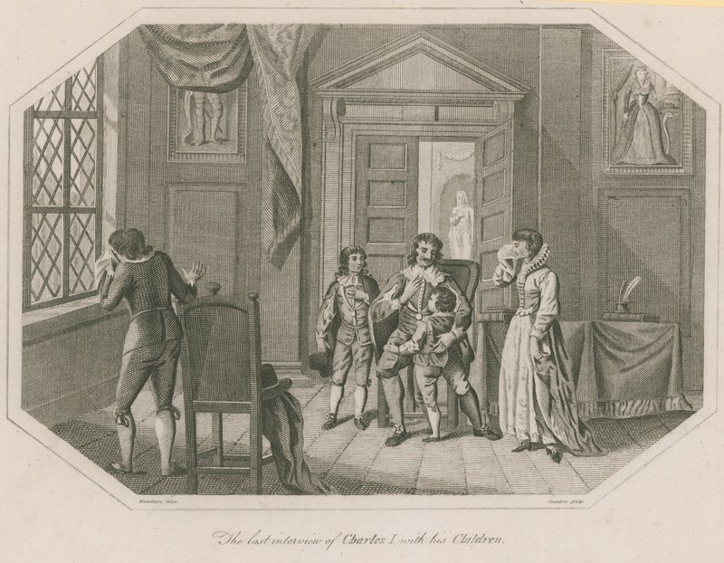 Das letzte Treffen von König Karl I. mit seinen Kindern von English School
