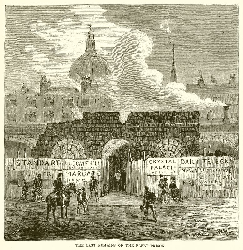 Die letzten Überreste des Fleet-Gefängnisses von English School