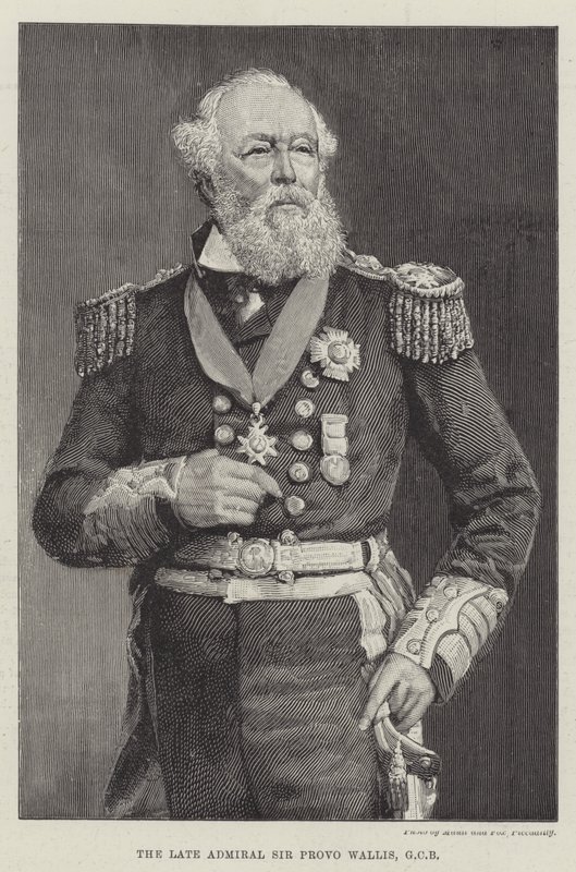 Der verstorbene Admiral Sir Provo Wallis, GCB (Gravur) von English School