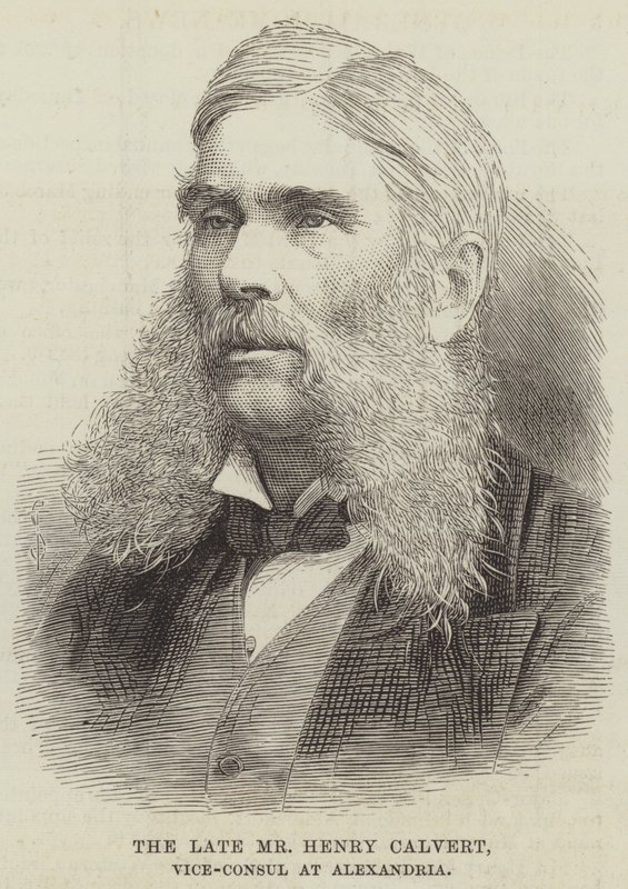 Der verstorbene Mr. Henry Calvert, Vizekonsul in Alexandria (Gravur) von English School