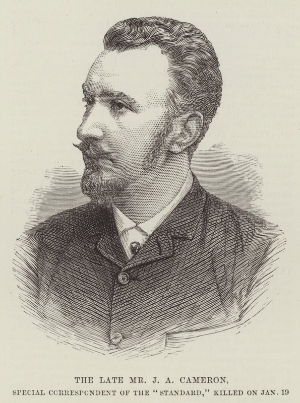 Der verstorbene Mr. J A Cameron, Sonderkorrespondent des "Standard", getötet am 19. Januar von English School