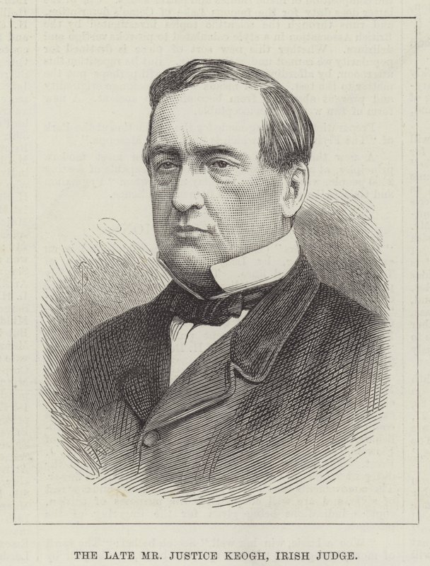 Der verstorbene Mr. Justice Keogh, irischer Richter (Gravur) von English School