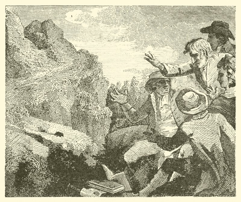 Die Berge in Arbeit (Gravur) von English School