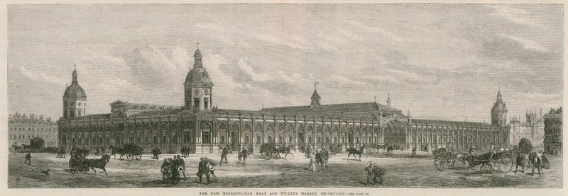 Der neue Metropolitan Fleisch- und Geflügelmarkt, Smithfield von English School