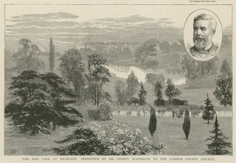 Der neue Park in Highgate, präsentiert von Sir Sydney Waterlow von English School