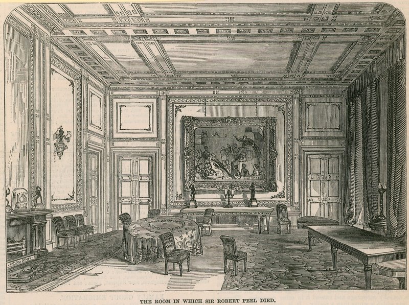Das Zimmer, in dem Sir Robert Peel starb von English School