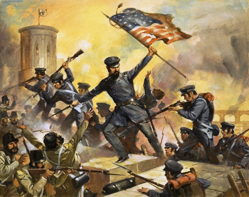 Der Sturm auf die Festung von Chapultepec von English School