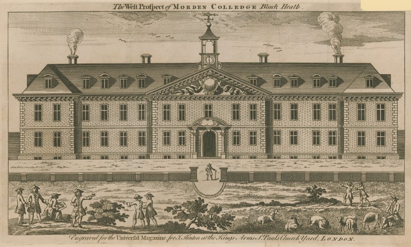 Die Westansicht des Morden College von English School