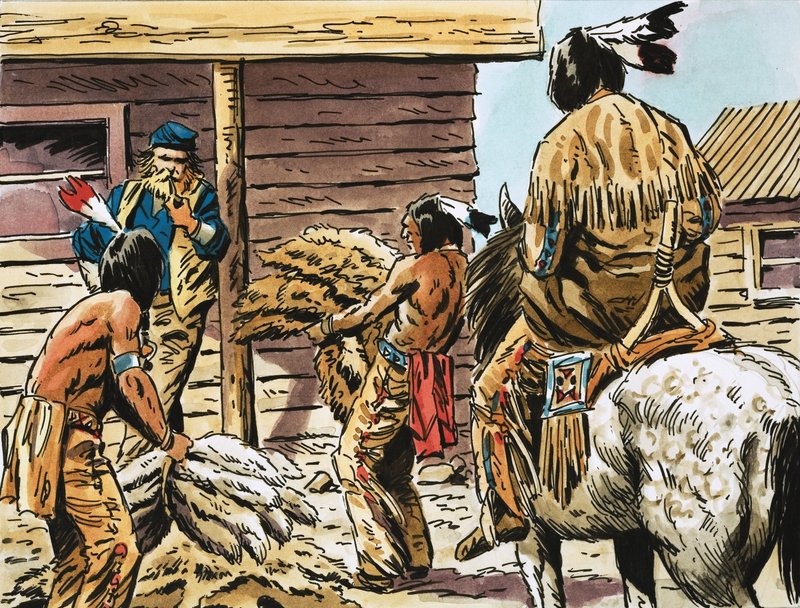 Sie eroberten den Westen. Indianische Pelzhändler von English School