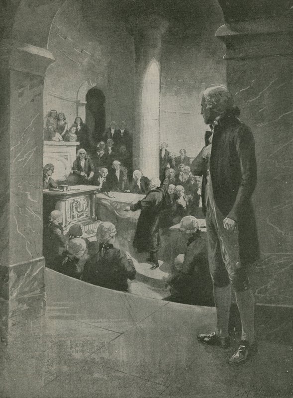 Thomas Jefferson hört die Verratsrede von English School