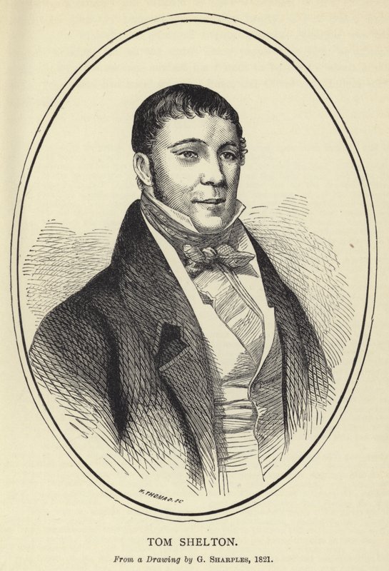 Tom Shelton, nach einer Zeichnung von G. Sharples, 1821 von English School
