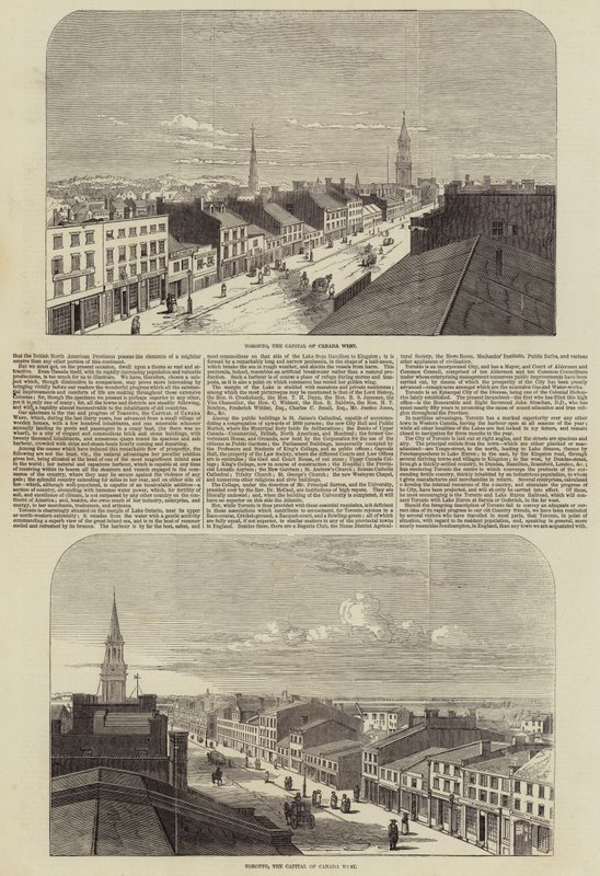 Toronto, die Hauptstadt von Kanada West (Gravur) von English School