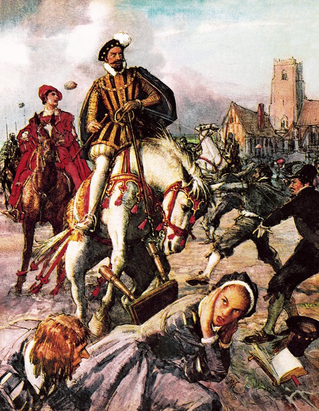 Tragödie am Bartholomäustag, 1572 von English School