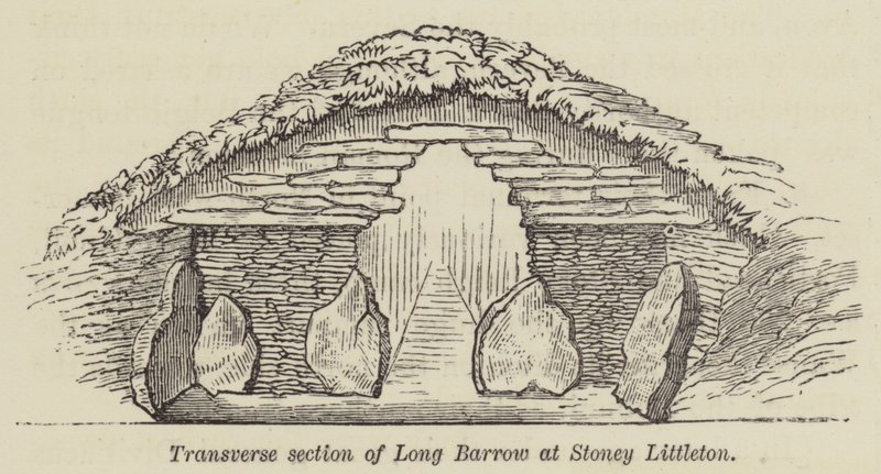 Querschnitt des Langhügels bei Stoney Littleton von English School