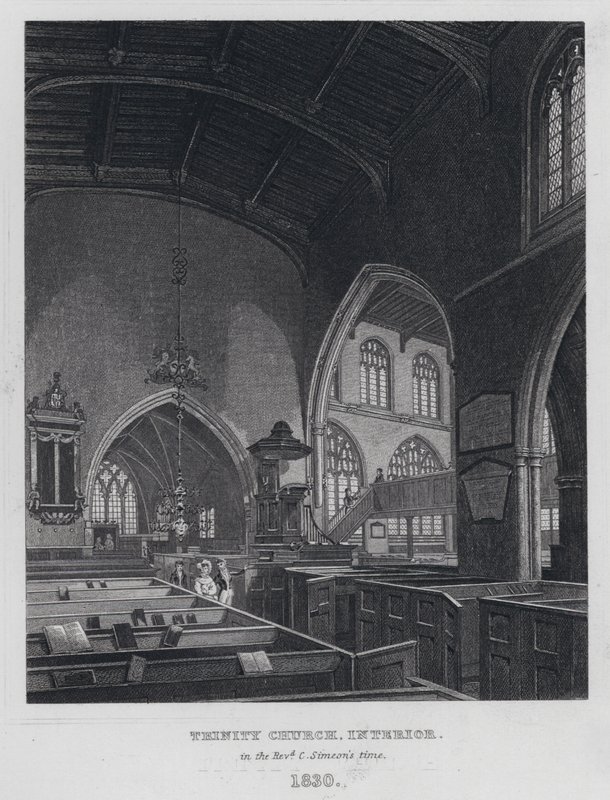 Trinity Church, Innenraum, zur Zeit von Reverend C. Simeon von English School