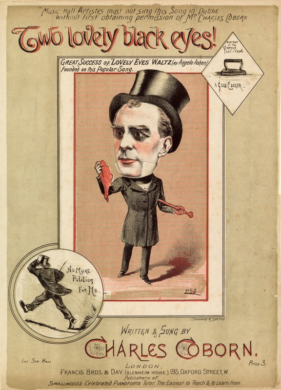 Zwei schöne schwarze Augen! - geschrieben und gesungen von Charles Coborn von English School