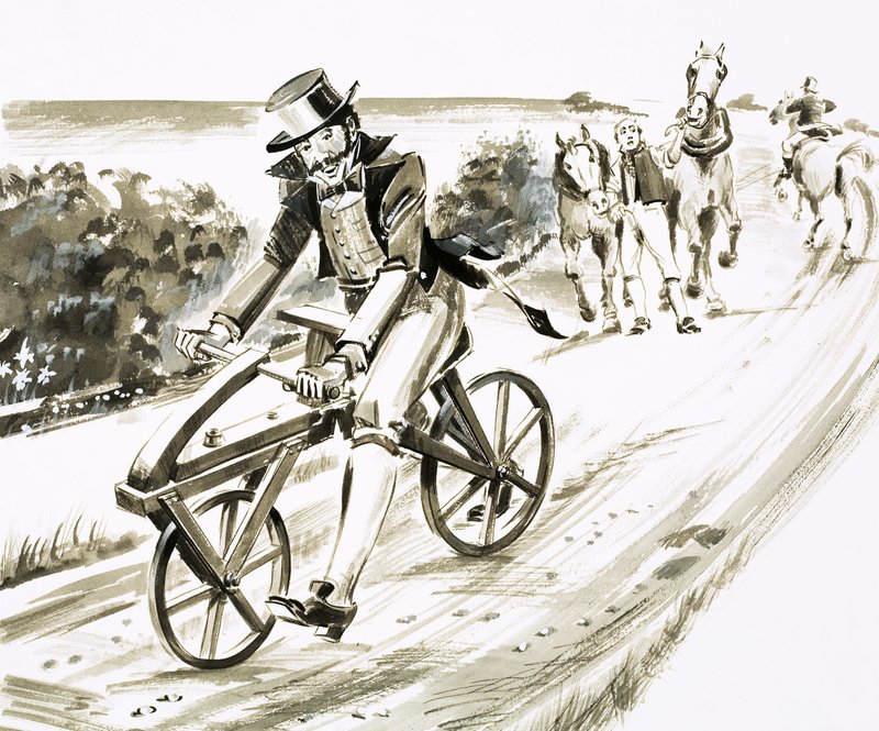Unidentifiziertes frühes Fahrrad von English School