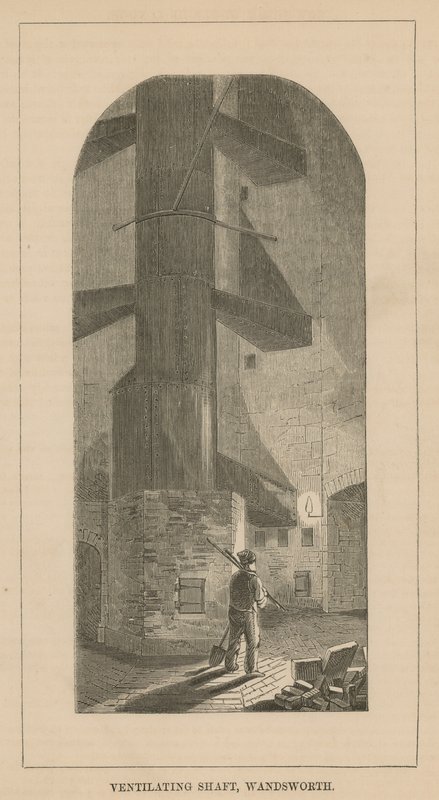 Lüftungsschacht im Wandsworth-Gefängnis von English School