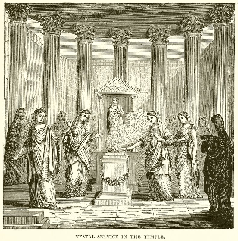 Vestalendienst im Tempel von English School