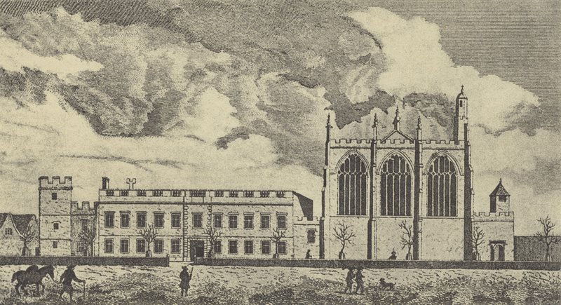 Ansicht des Eaton College in Buckinghamshire, 1779 (Gravur) von English School