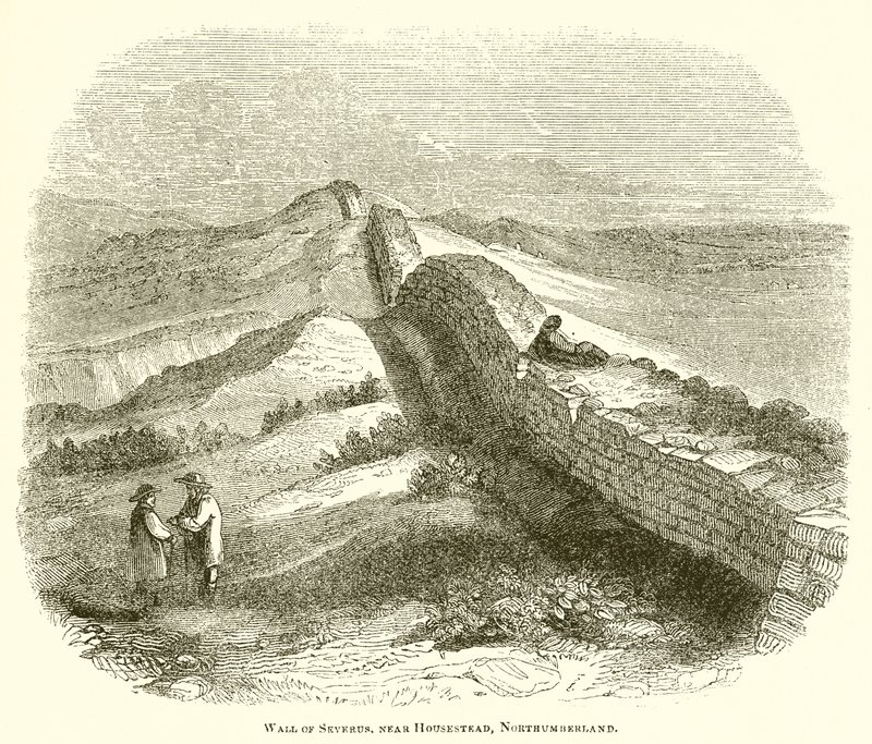 Mauer des Severus, nahe Housestead, Northumberland von English School
