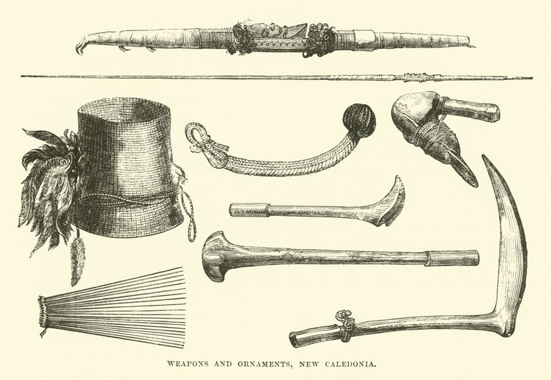 Waffen und Schmuck, Neukaledonien von English School