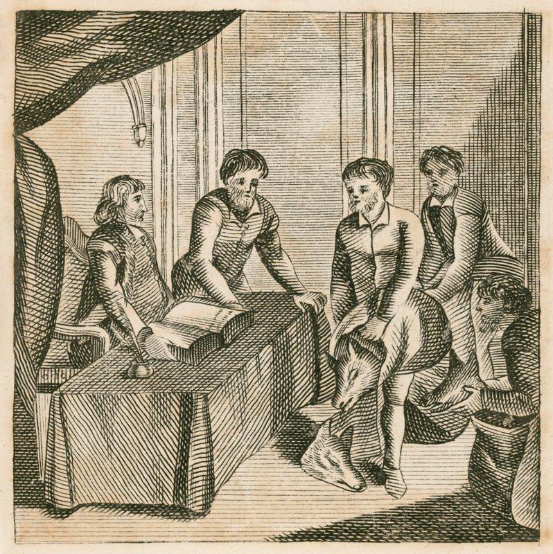 Waliser zahlen König Edgar Tribut in Form von Wolfsfellen von English School