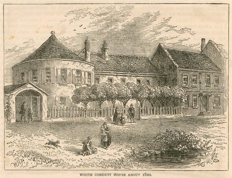 White Conduit House, Pentonville, London, um 1820 von English School
