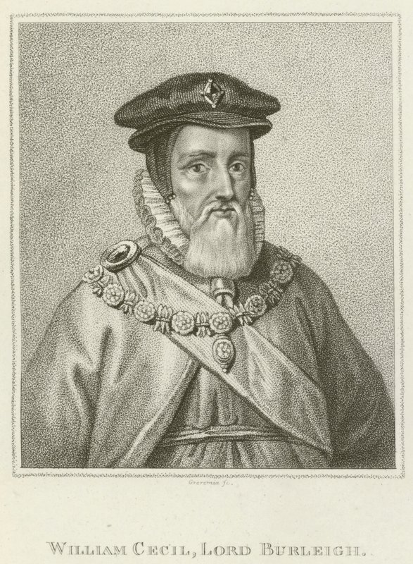 William Cecil, Lord Burleigh (Gravur) von English School