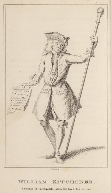 William Kitchener, Amtsdiener von Saffron Hill, Hatton Garden und Ely Rents von English School