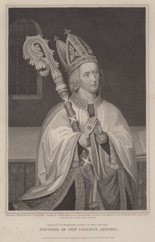 William von Wykeham, Bischof von Winchester, Gründer des New College, Oxford von English School