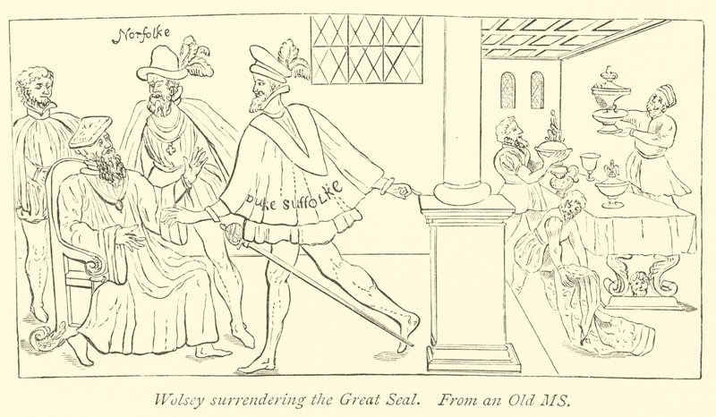 Wolsey übergibt das Große Siegel von English School