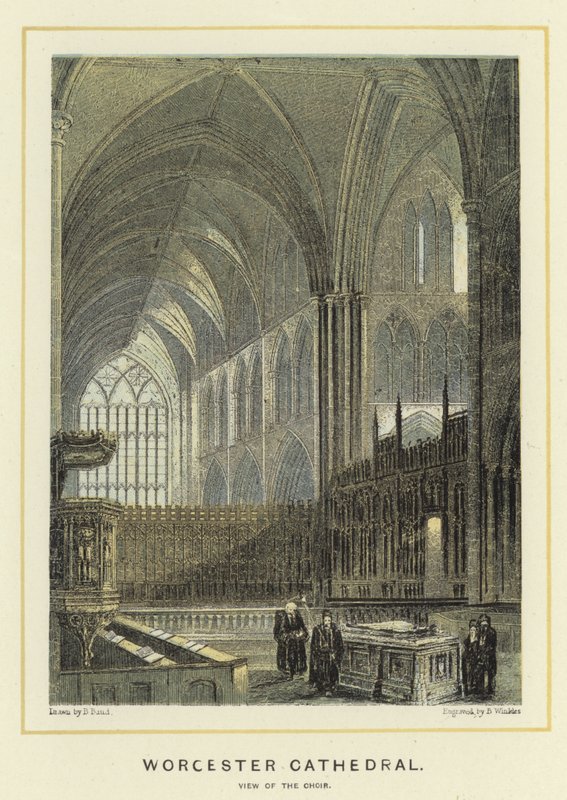 Worcester Kathedrale, Blick auf den Chor von English School