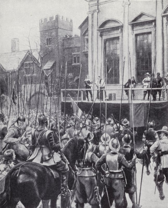 Hinrichtung von König Karl I. vor dem Banketthaus in Whitehall, London, 30. Januar 1649 von Ernest (after) Crofts