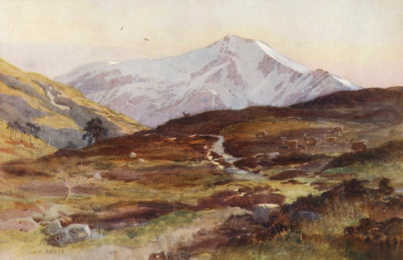 Ben Lui, im April, von Strath Fillan von Ernest Edward Briggs