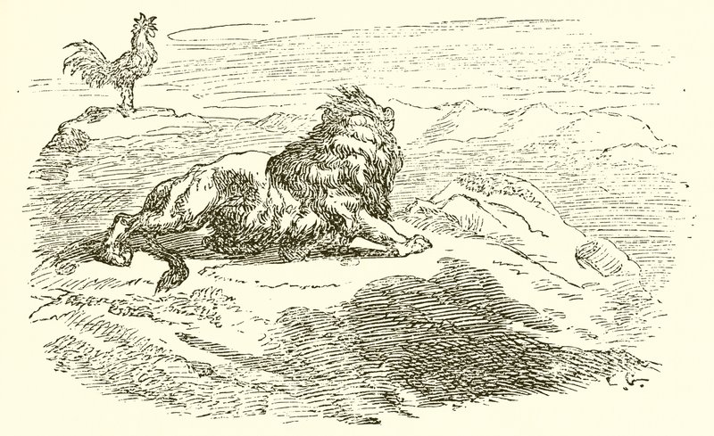 Der Löwe und der Elefant von Ernest Henry Griset