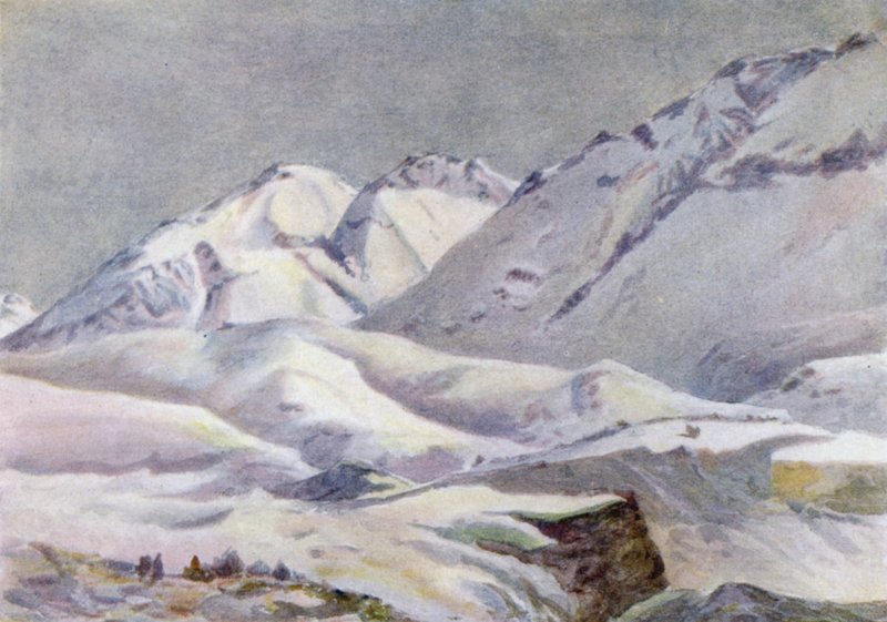 Sierra Navarro, vom Hotel Puente del Inca von Ernest William Christmas