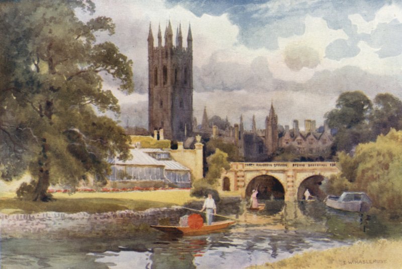 Magdalen College vom Cherwell von Ernest William Haslehust