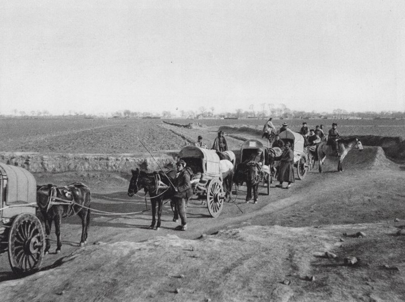 Chihli, Nordchinesische Reisewagen auf der Ebene von Peking von Ernst Boerschmann