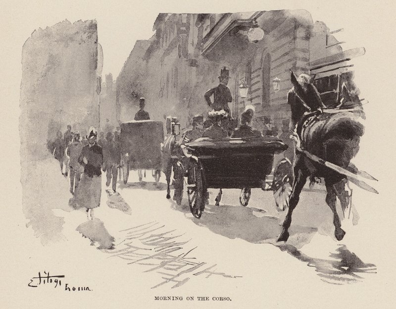 Morgen auf dem Corso von Ettore Tito
