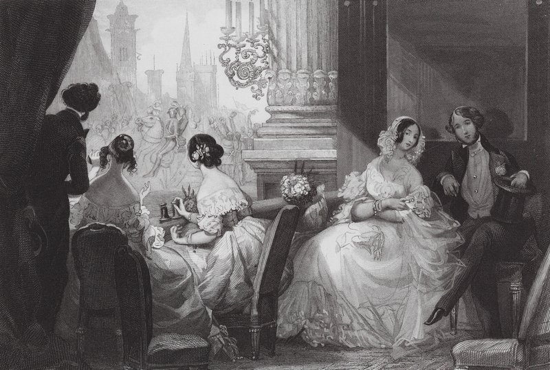 Innenraum einer Opernloge von Eugene Louis (after) Lami