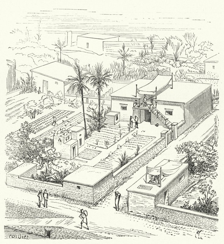 Ländliches Haus im alten Ägypten von Eugene Emmanuel after Viollet le Duc