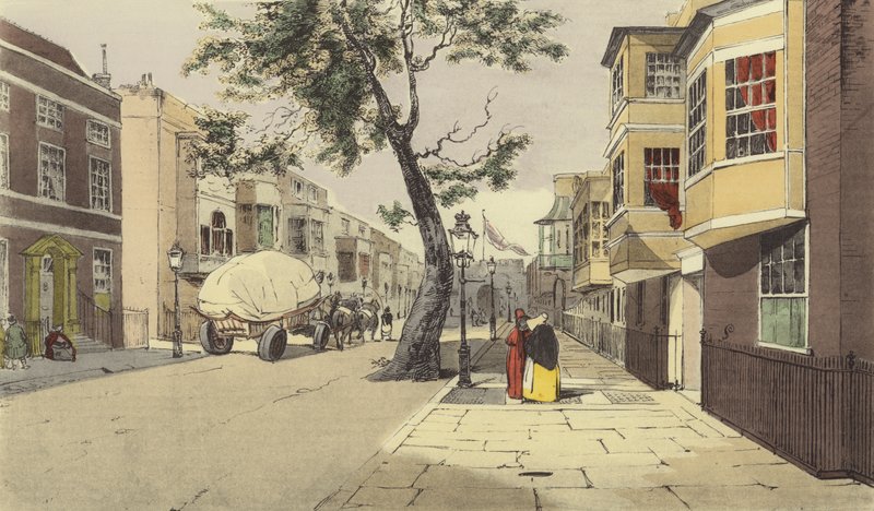 Eine kleine Provinzstadt von Eugene-Louis after Lami
