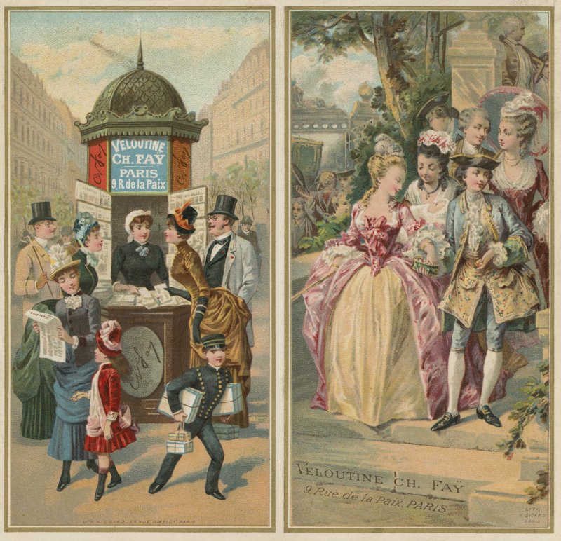 Werbung für Veloutine Charles Fay Reispuder von European School