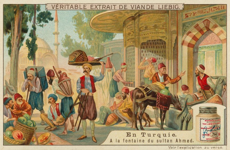 Am Brunnen von Sultan Ahmed III im Topkapi-Palast von European School