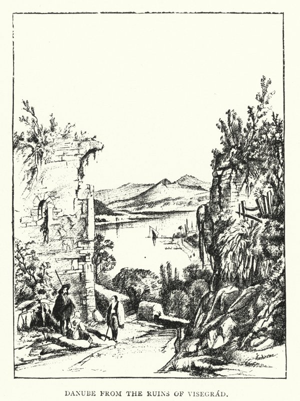 Donau von den Ruinen von Visegrad von European School