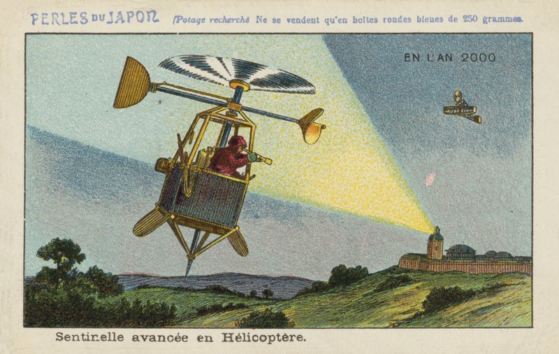 Vorausposten in einem Hubschrauber im Jahr 2000 von European School