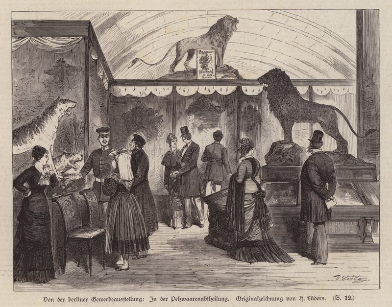 Pelzwarenabteilung auf der Berliner Gewerbeausstellung von European School