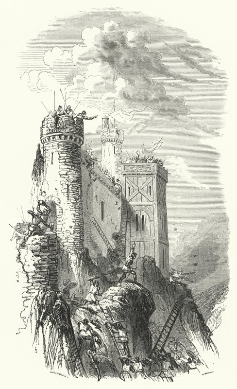 Heinrich der Blinde, Graf von Luxemburg, belagert die Burg Bouillon von European School