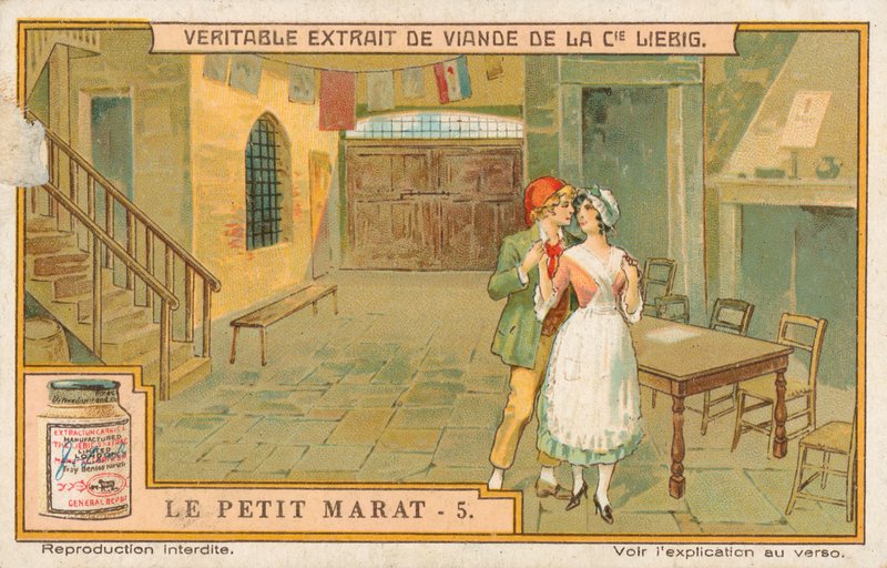 Le Petit Marat, Liebig-Karte, frühes 20. Jahrhundert von European School